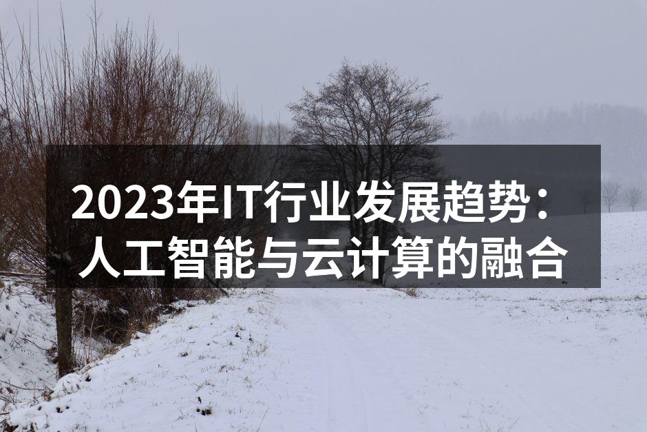 2023年IT行业发展趋势：人工智能与云