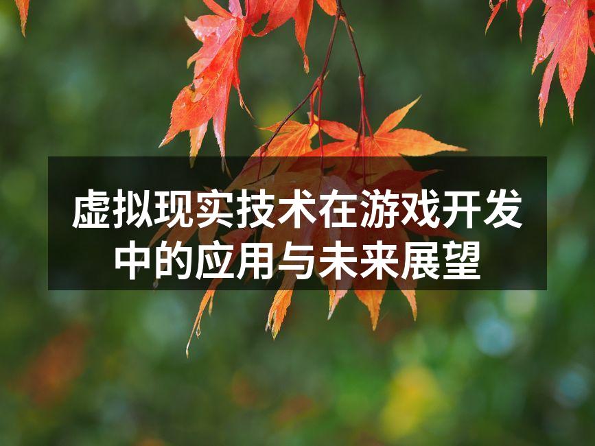 虚拟现实游戏的沉浸体验
